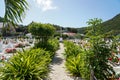 The Lorient Cemetery on the island of Saint Barthelemy, a French-speaking Caribbean island commonly known as St. Barts Royalty Free Stock Photo