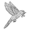 Loriini Bird Isolated Coloring Page for Kids Royalty Free Stock Photo