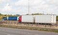 Lorries on the British motorway Royalty Free Stock Photo