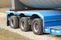 Lorries for exceptional transport with many wheels Royalty Free Stock Photo