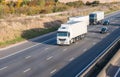 Lorries on the motorway Royalty Free Stock Photo