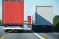 Lorries overtaking one another Royalty Free Stock Photo