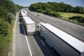Lorries Parked on the M20 in Operation Stack Royalty Free Stock Photo
