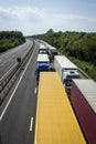 Lorries Parked on the M20 in Operation Stack