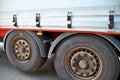 Lorries parked up outside a company Royalty Free Stock Photo