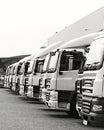 Lorries parked up stock photo Royalty Free Stock Photo