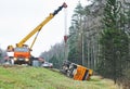 Lorry car crash accident Royalty Free Stock Photo