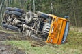 Lorry car crash accident Royalty Free Stock Photo