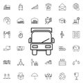 Lorry from the front icon. Universal set of cargo logistic for website design and development, app development