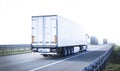 Lorry on the highway. Royalty Free Stock Photo