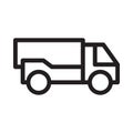 Lorry vector thin line icon Royalty Free Stock Photo