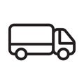 Lorry vector thin line icon Royalty Free Stock Photo