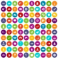 100 lorry icons set color