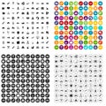 100 lorry icons set vector variant Royalty Free Stock Photo