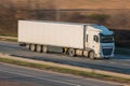 Lorry in motion on the motorway Royalty Free Stock Photo