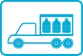 Lorry with plastic bottles