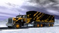 Lorry on snow