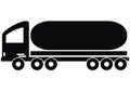 Lorry - tank, truck, black silhouette, symbol