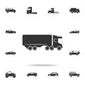 lorry with a trailer icon. Detailed set of transport icons. Premium quality graphic design. One of the collection icons for websit Royalty Free Stock Photo