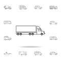 lorry with a trailer icon. Detailed set of transport outline icons. Premium quality graphic design icon. One of the collection ico Royalty Free Stock Photo