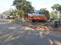Lorry and Truck image on Road,Track image, Background Blur, Selective Focus, on Road , Burdwan ,India- November 15, 2020: