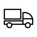 Lorry vector thin line icon Royalty Free Stock Photo