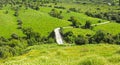 Mountain road and bridge over the Guadiaro river near El Colmenar. Los Alcornocales Natural Park Andalusia Spain Royalty Free Stock Photo