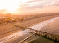 Los Angeles aerial sunrise Royalty Free Stock Photo