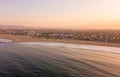 Los Angeles aerial sunrise by the ocean Royalty Free Stock Photo