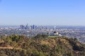 Los Angeles afternoon cityscape with Griffith Observatory