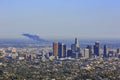 Los Angeles afternoon cityscape with Griffith Observatory