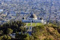 Los Angeles afternoon cityscape with Griffith Observatory