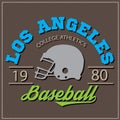 Los angeles athletic champions college varcity baseball football logo, emblem, sign.