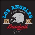 Los angeles athletic champions college varcity baseball football logo, emblem, sign.