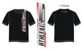 Los Angeles athletic sport typography design easy to separate with a background of black color t-shirt samples