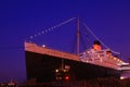 LOS ANGELES - August 20: Queen Mary and Russian Scorpion homeported