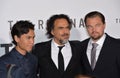 Alejandro G. Inarritu & Forrest Goodluck & Leonardo DiCaprio Royalty Free Stock Photo