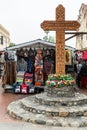 Cross memorial for Felipe De Neve, Los Angeles California.