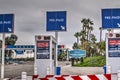 Dodgers stadium gate under a grey sky Royalty Free Stock Photo