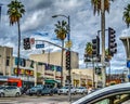 Traffic at Beverly and Fairfax crossroad