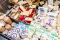 Packages of Assorted brands cheeses for sale