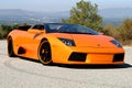 Los Angeles,CA-USA: Tangerine Orange 2005 Lamborghini Murcielago in the suburbs of LA.