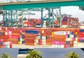 Freight Containers Under Vincent Thomas Bridge
