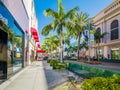 Los Angeles, California, View of Rodeo Drive during sunny day in Beverly Hills Royalty Free Stock Photo
