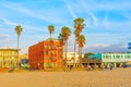 Los Angeles, California - December 29, 2022: People Riding Bicycles along the Ocean Front Walk at Venice Beach