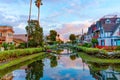 Los Angeles, California - December 29, 2022: Venice Canal Elegance
