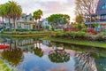 Los Angeles, California - December 29, 2022: Venice Canal Serenity