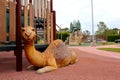 Los Angeles, California: Drum Barracks Park with children\'s playground at 1037 N Banning Blvd Los Angeles Royalty Free Stock Photo