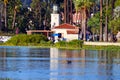 Los Angeles, California: Echo Park Lake, lake and urban park in the Echo Park neighborhood of Los Angeles