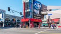 HOLLYWOOD, CALIFORNIA, USA - FEBRUARY 6, 2018: View of the street in the city center during the daytime. Copy space for text Royalty Free Stock Photo